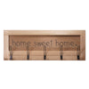 Addie Joy Home Sweet Home Coat and Key Holder Plaque - Brown/Honey Wash